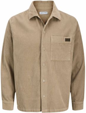JACK & JONES Košeľa  tmavobéžová