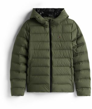 Tommy Jeans Zimná bunda  námornícka modrá / tmavozelená / červená / biela
