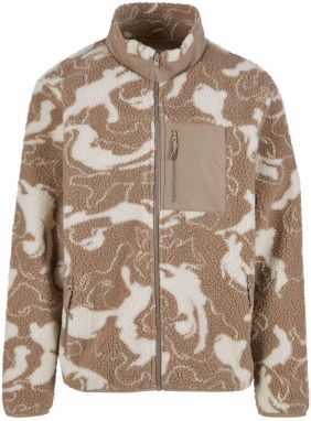 Urban Classics Flisová bunda  brokátová / šedobiela