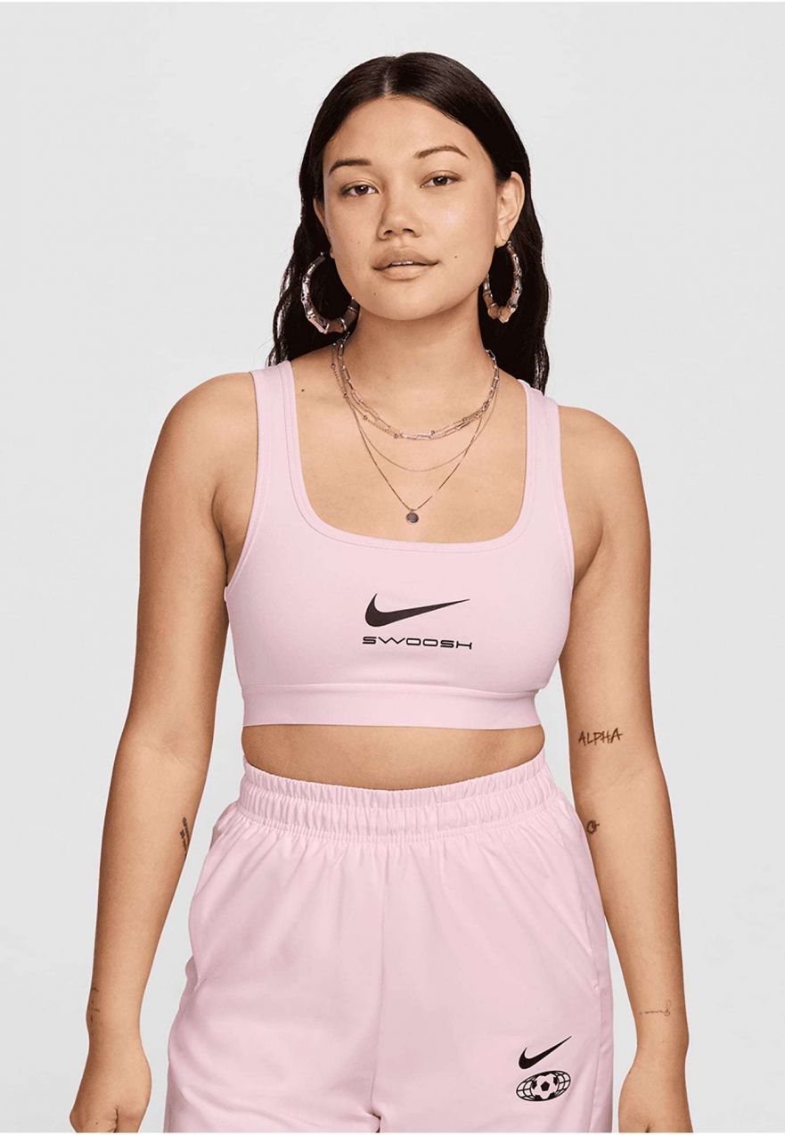NIKE Športová podprsenka  ružová / čierna
