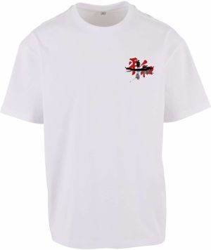 Mister Tee Tričko 'True Warrior'  sivá / červená / čierna / biela
