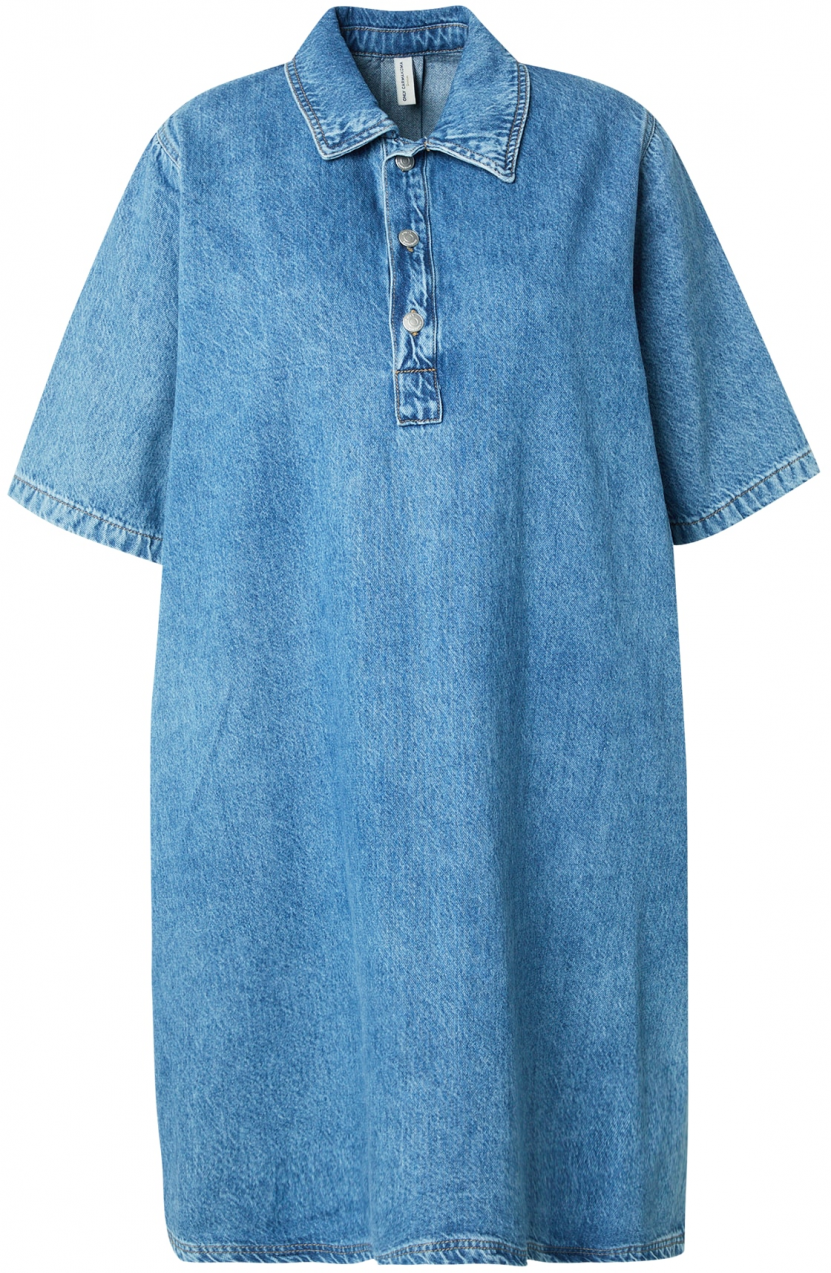 ONLY Carmakoma Košeľové šaty 'CARGry'  modrá denim