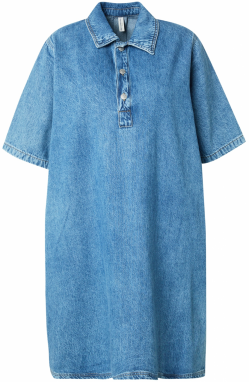 ONLY Carmakoma Košeľové šaty 'CARGry'  modrá denim