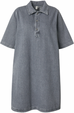 ONLY Carmakoma Košeľové šaty 'CARGry'  sivý denim