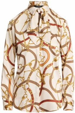 Lauren Ralph Lauren Blúzka 'KRISTY'  krémová / brokátová / zlatá žltá / ohnivo červená