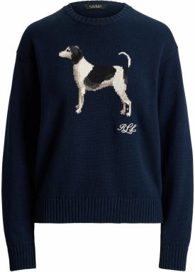 Lauren Ralph Lauren Sveter 'RIEDNEE'  námornícka modrá / kapučíno / tmavohnedá