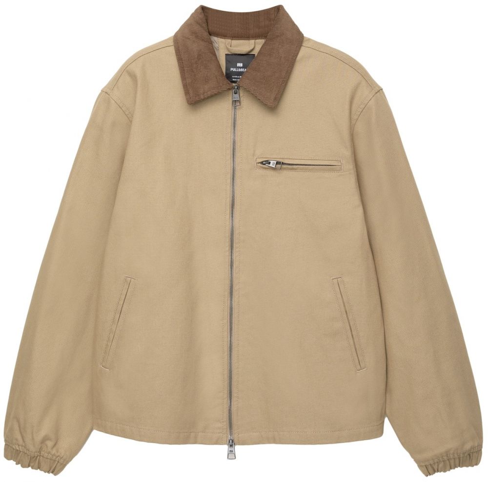 Pull&Bear Prechodná bunda  piesková / hnedá