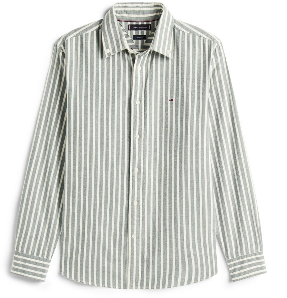TOMMY HILFIGER Košeľa  svetlozelená / biela