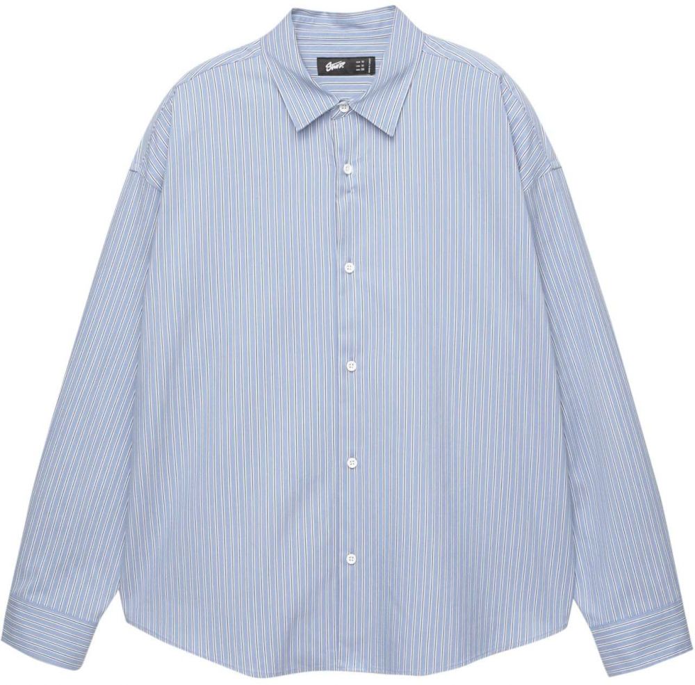 Pull&Bear Košeľa  svetlomodrá / čierna / biela