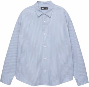 Pull&Bear Košeľa  svetlomodrá / čierna / biela