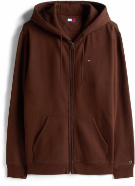 Tommy Jeans Tepláková bunda  hnedá