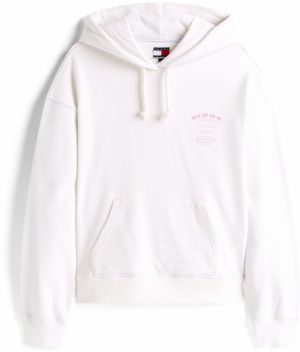 Tommy Jeans Mikina  ružová / biela