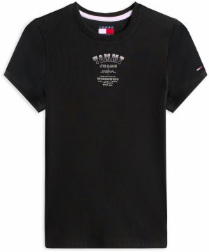 Tommy Jeans Tričko 'WESTERN'  čierna / biela