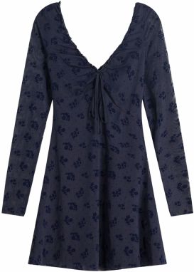 Bershka Šaty  modrá / námornícka modrá