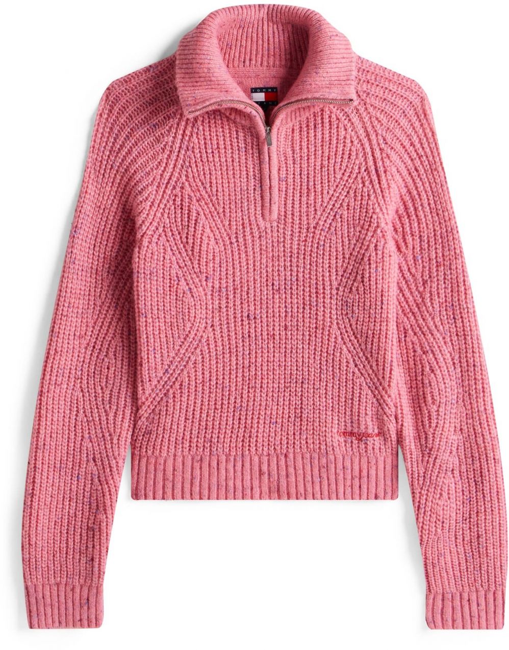 Tommy Jeans Sveter  modrá / svetloružová