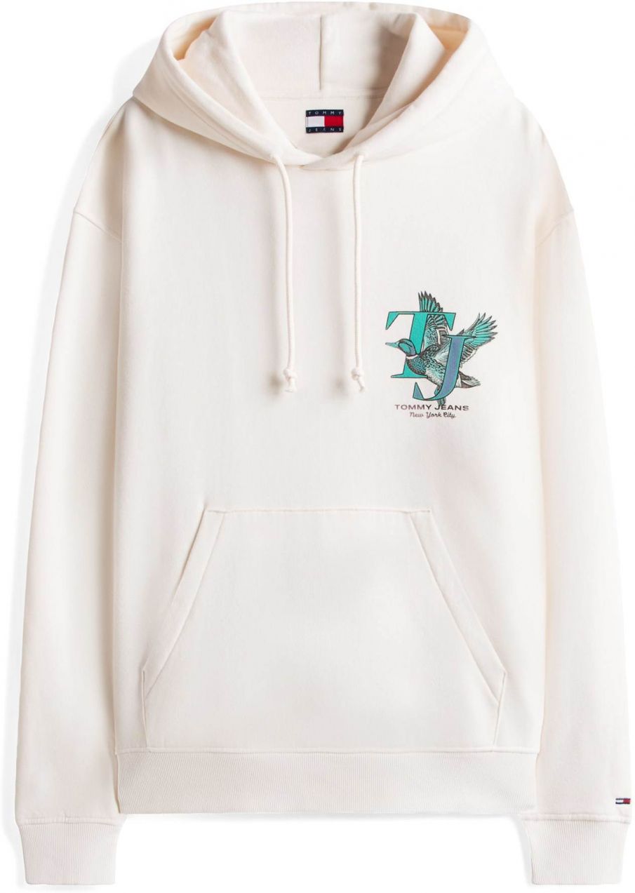 Tommy Jeans Mikina 'NOVELTY'  zelená / fialová / čierna / biela