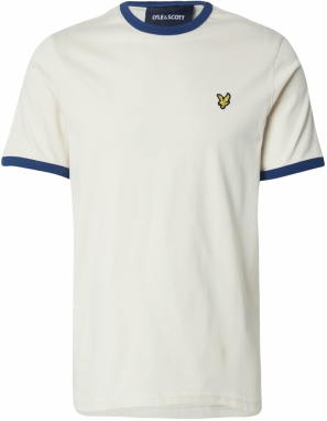 Lyle & Scott Tričko 'Ringer'  modrá / biela