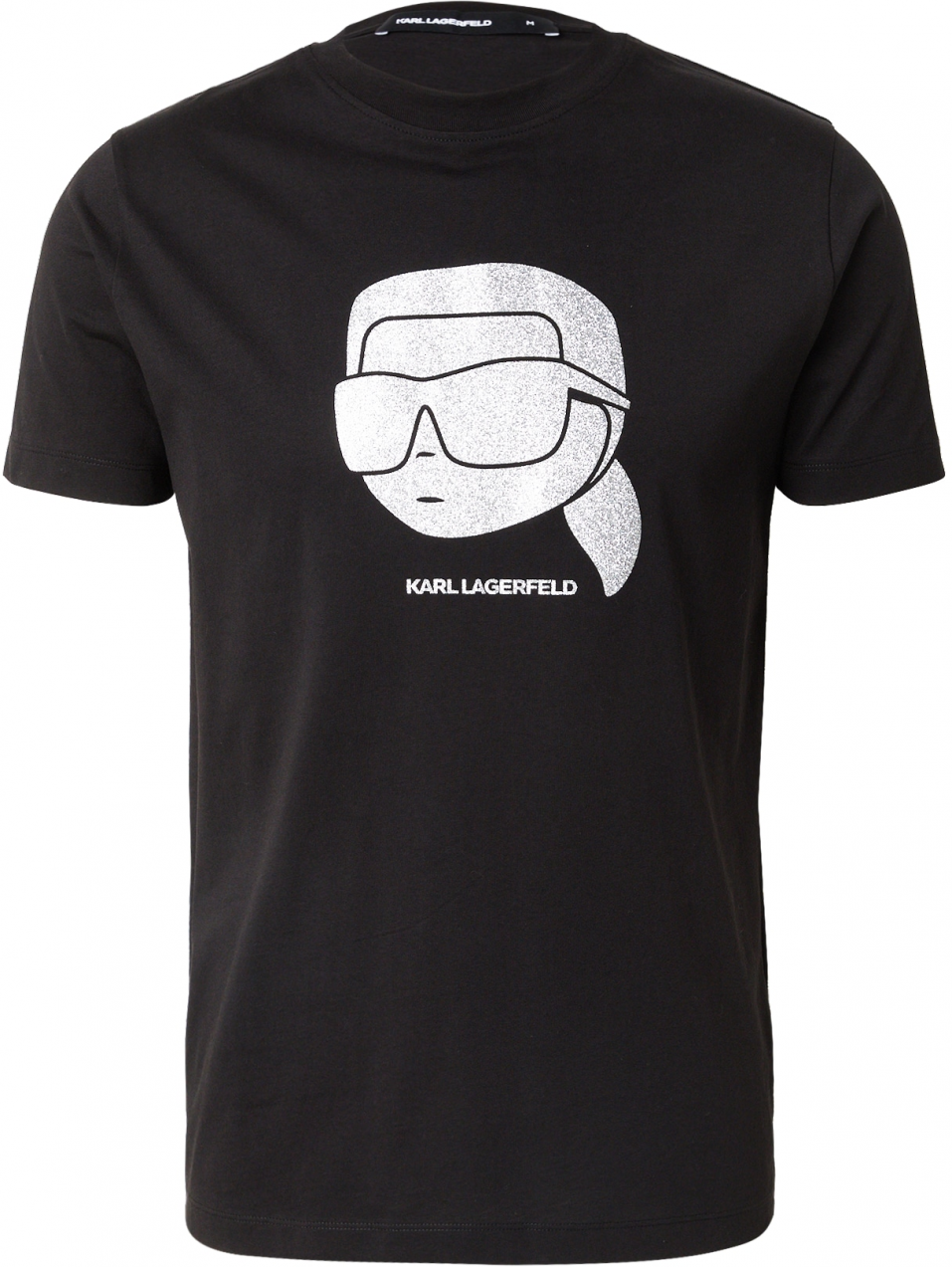 Karl Lagerfeld Tričko  čierna / strieborná