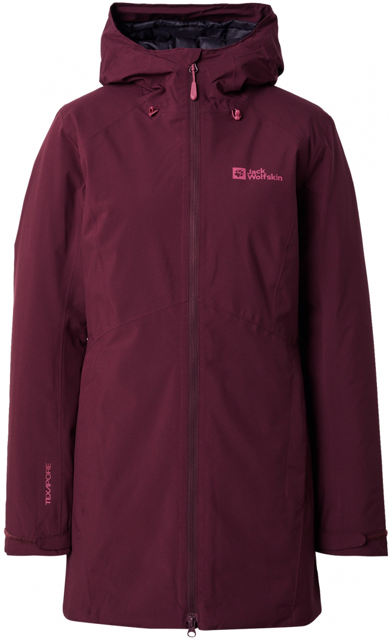 JACK WOLFSKIN Outdoorová bunda 'HEIDELSTEIN'  vínovo červená