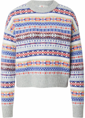 LEVI'S ® Sveter 'Ines Fairlisle'  modrá / žltá / sivá / burgundská