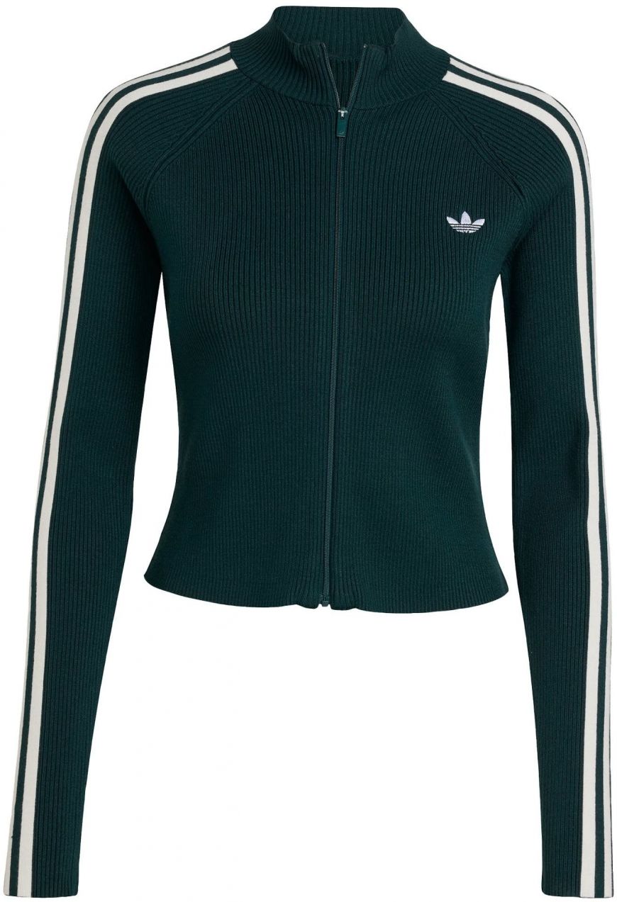 ADIDAS ORIGINALS Kardigán 'Adicolor'  tmavozelená / biela