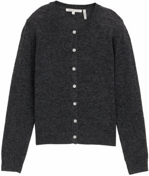 TOM TAILOR DENIM Kardigán  sivá melírovaná