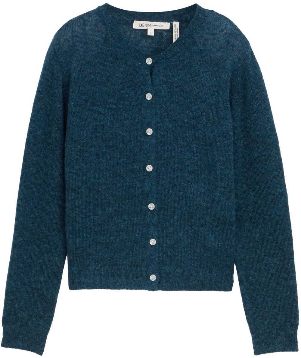 TOM TAILOR DENIM Kardigán  petrolejová