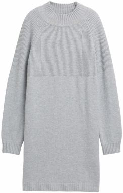 TOM TAILOR DENIM Pletené šaty  svetlosivá