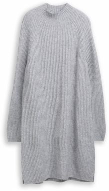 TOM TAILOR DENIM Pletené šaty  svetlosivá