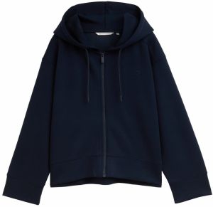 TOM TAILOR DENIM Tepláková bunda  tmavomodrá