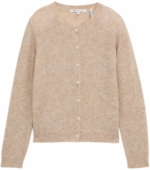 TOM TAILOR DENIM Kardigán  béžová melírovaná