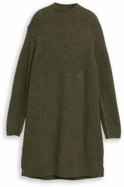 TOM TAILOR DENIM Pletené šaty  zelená melírovaná