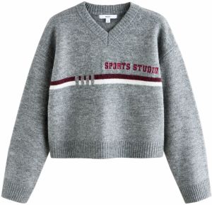 Next Sveter  sivá / červená / biela