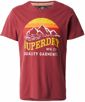 Superdry Tričko 'Great Outdoors'  žltá / oranžová / čerešňová / biela