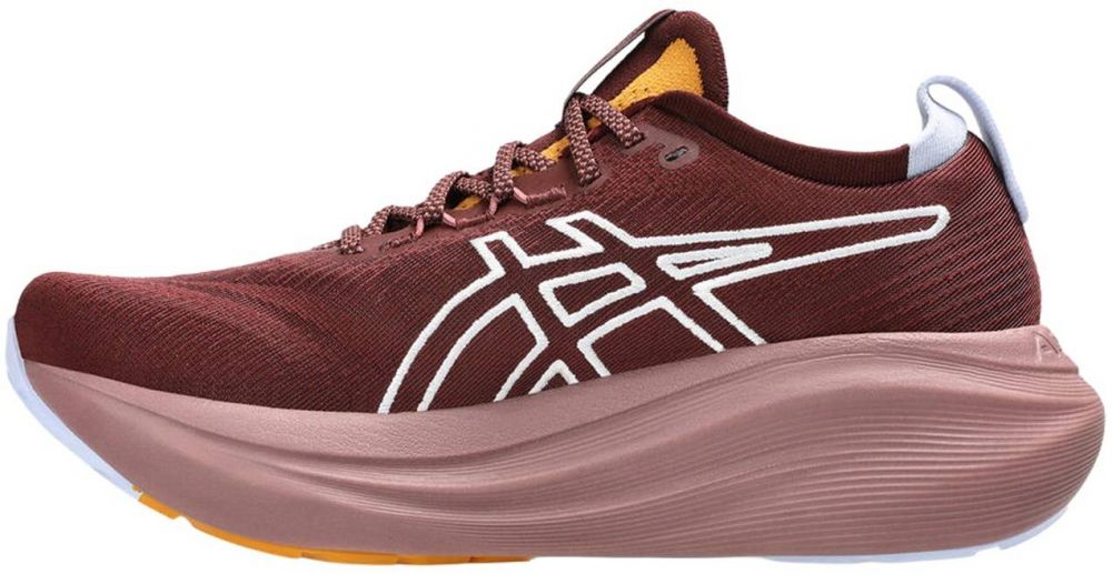 ASICS Bežecká obuv 'NIMBUS 27'  karí / tmavočervená / biela