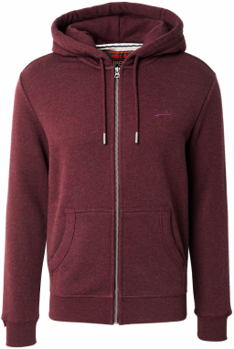 Superdry Tepláková bunda 'Essential'  vínovo červená