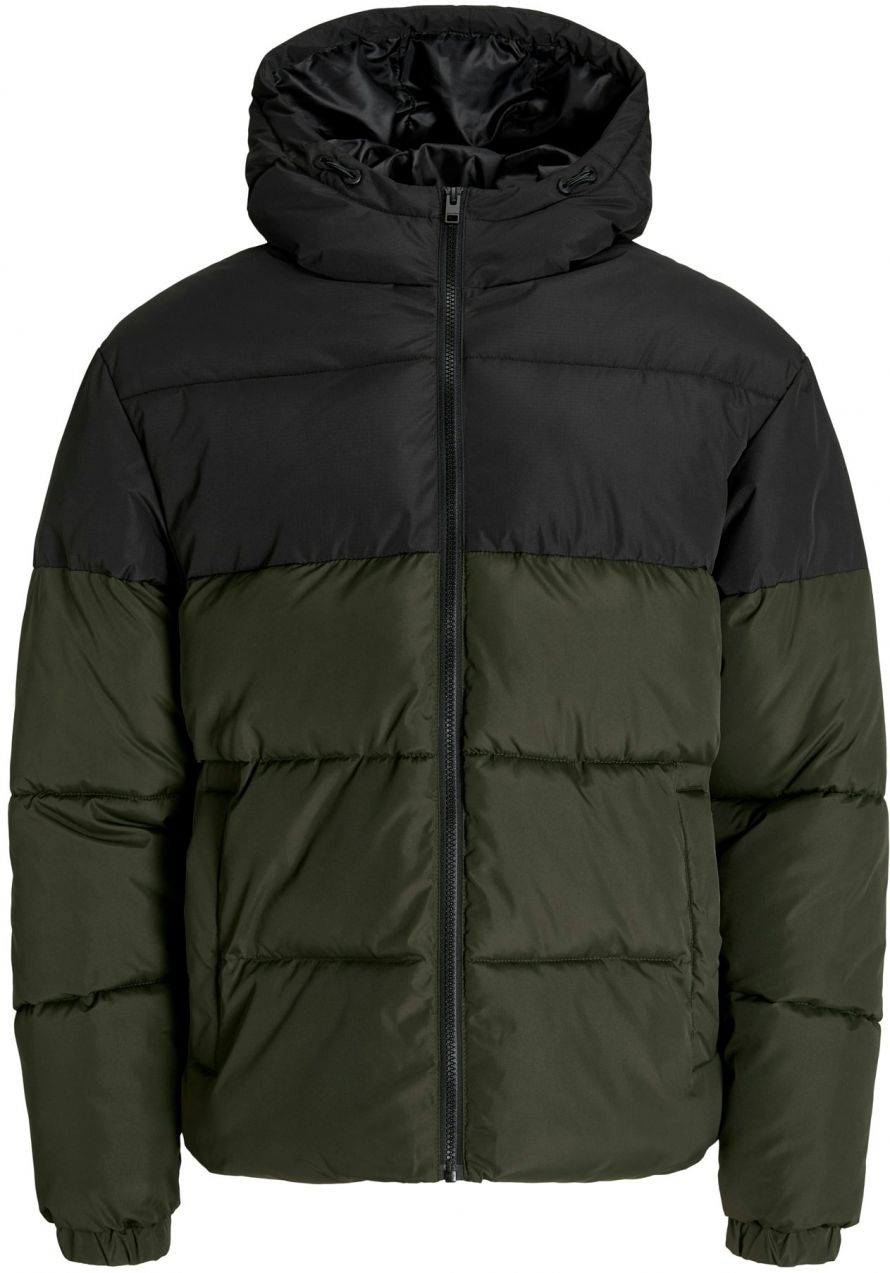 JACK & JONES Prechodná bunda 'JJMAZE'  zelená / čierna