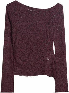 Bershka Tričko  vínovo červená
