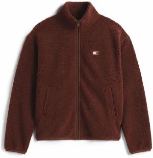 Tommy Jeans Flisová bunda  hnedá