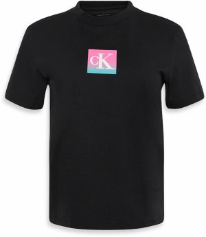 Calvin Klein Jeans Tričko 'CLASSIC'  vodová / ružová / čierna / biela