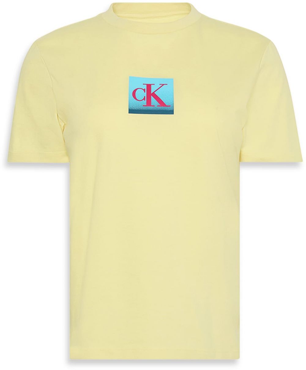Calvin Klein Jeans Tričko 'CLASSIC'  námornícka modrá / azúrová / žltá / ružová