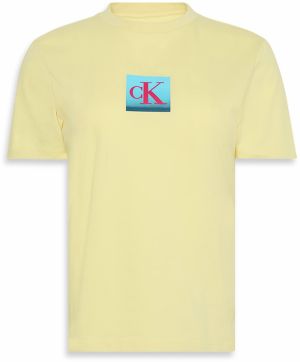Calvin Klein Jeans Tričko 'CLASSIC'  námornícka modrá / azúrová / žltá / ružová