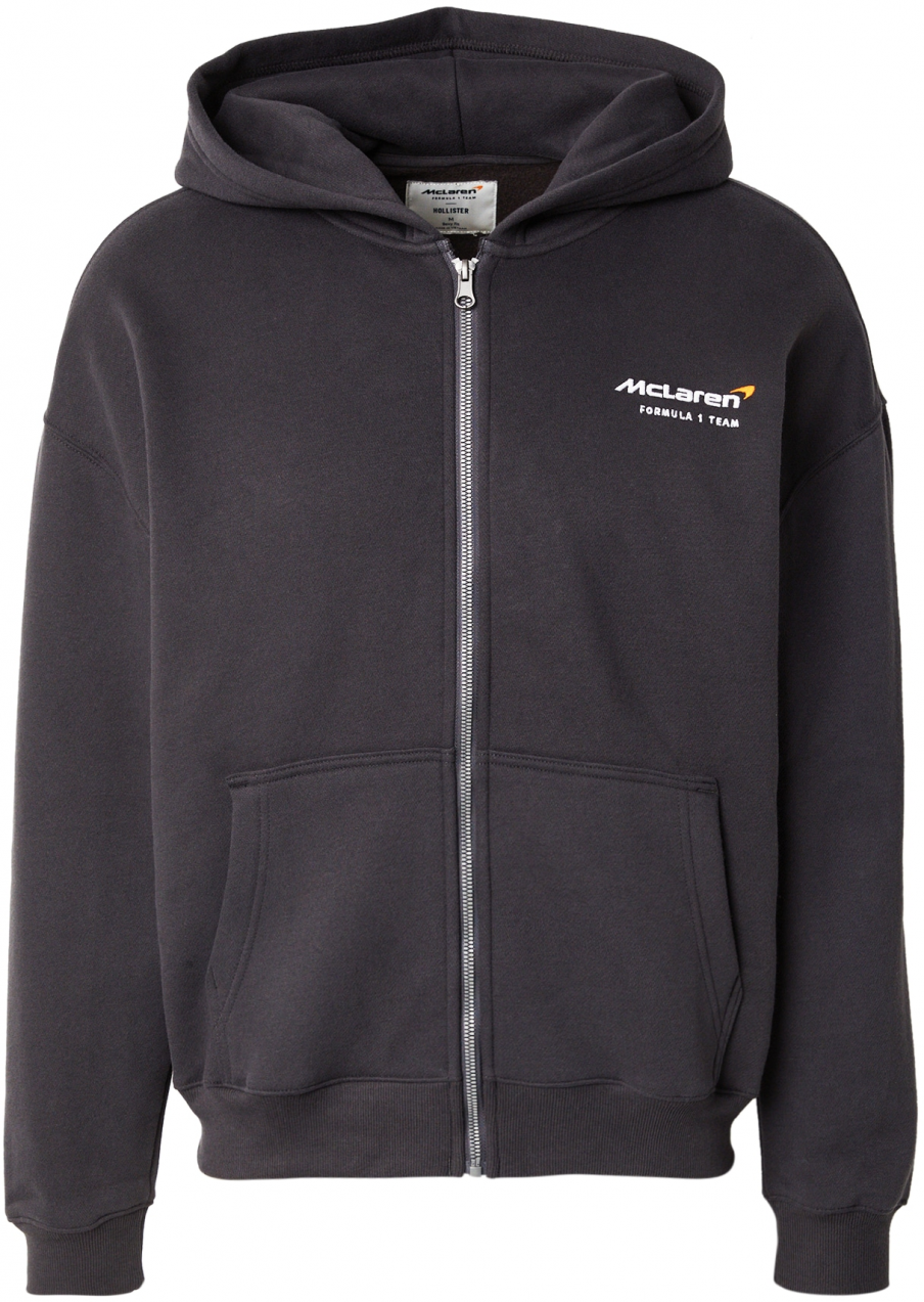 HOLLISTER Tepláková bunda 'MCLAREN'  oranžová / čierna
