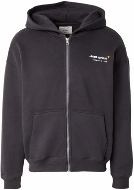 HOLLISTER Tepláková bunda 'MCLAREN'  oranžová / čierna