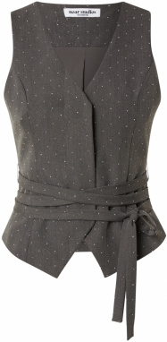 noar studios Top 'BELTED VEST'  sivá
