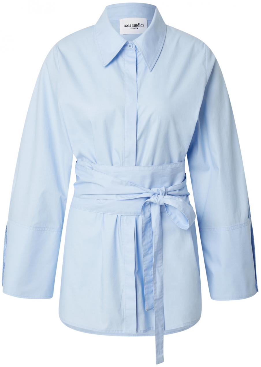 noar studios Blúzka 'BELTED SHIRT'  modrá