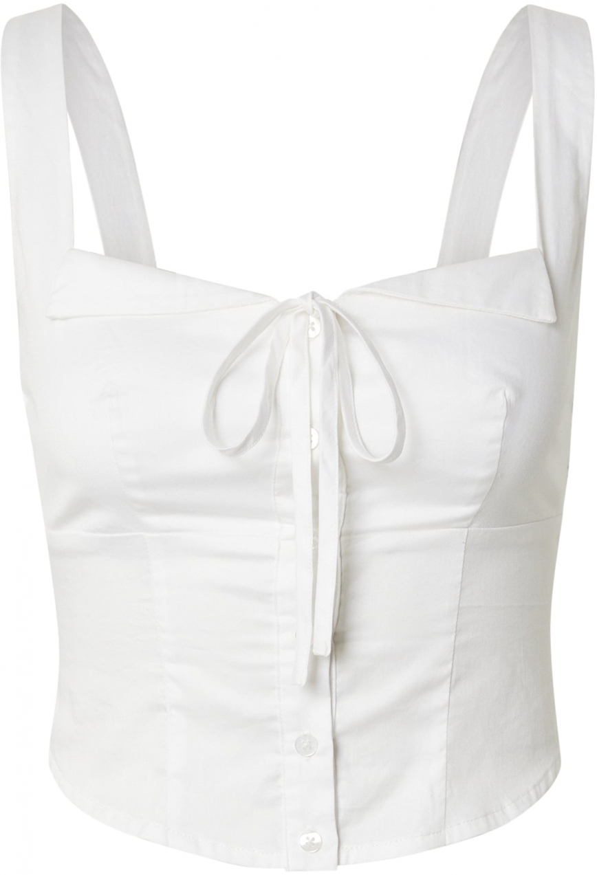 noar studios Top 'CORSET TOP'  biela
