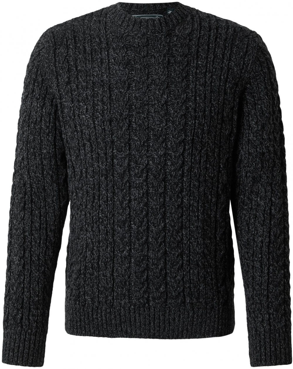 Superdry Sveter 'JACOB CABLE'  čierna