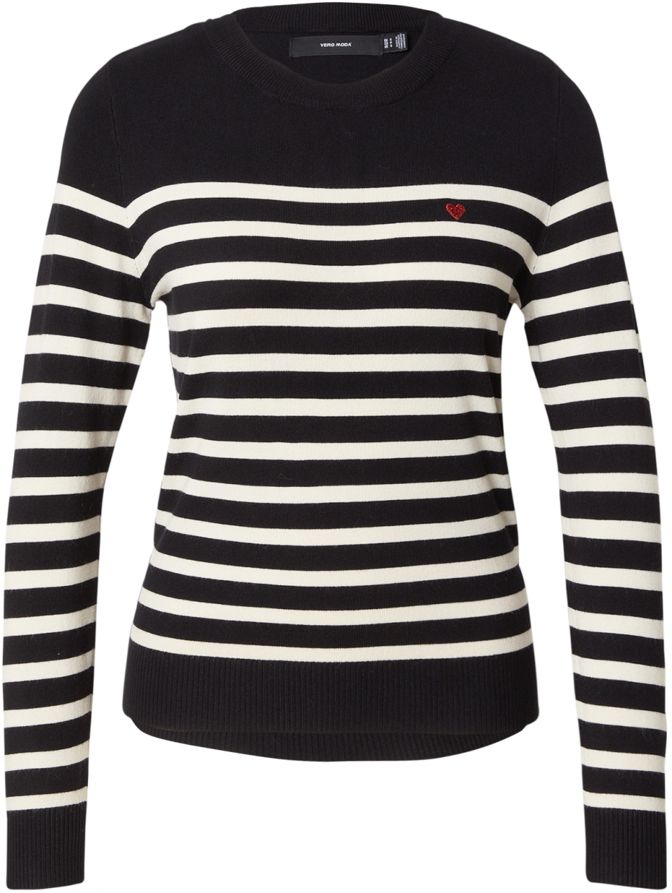 VERO MODA Sveter 'VMDORY'  čierna / biela