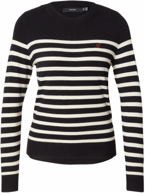 VERO MODA Sveter 'VMDORY'  čierna / biela